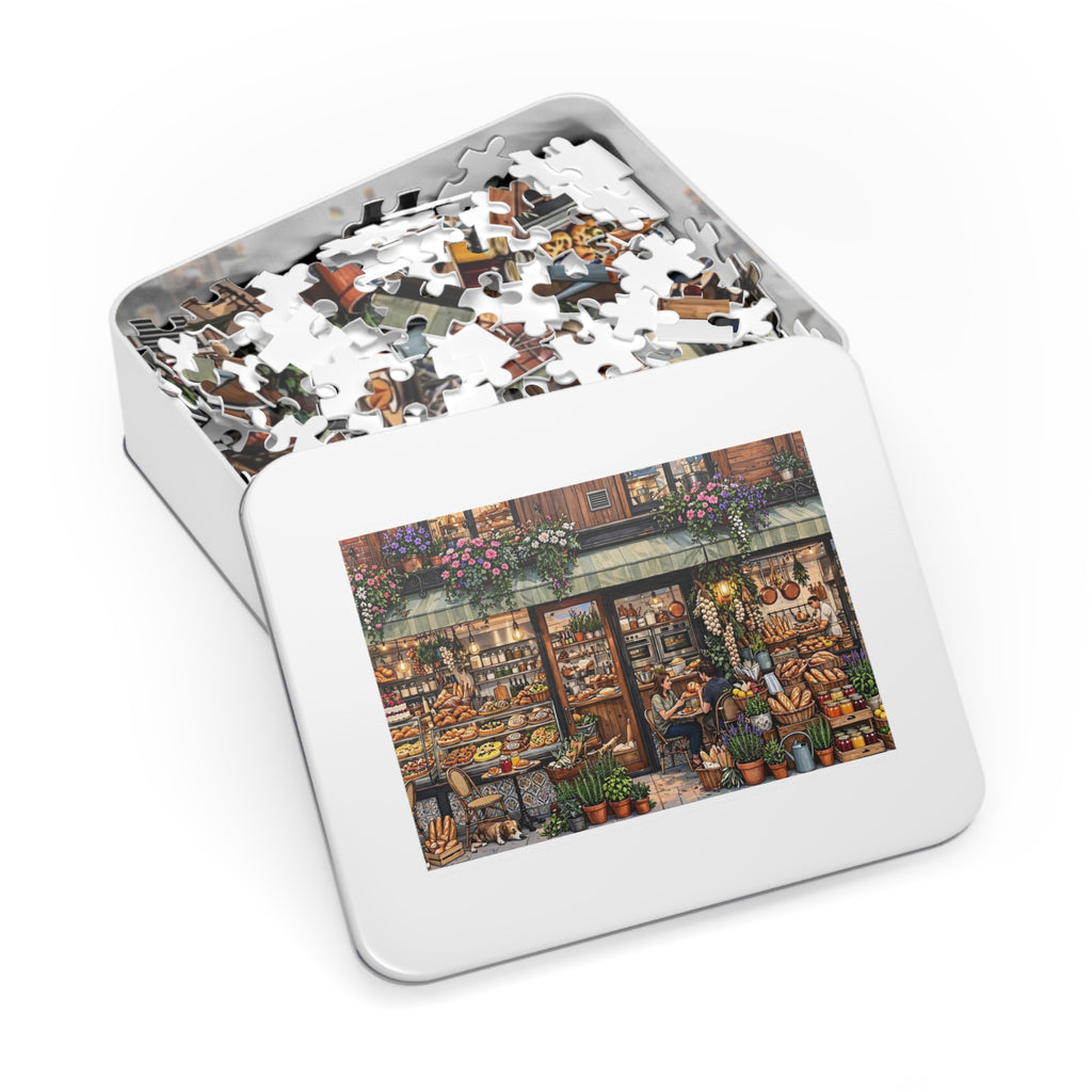 The Village Bakery — 1000-Piece Jigsaw Puzzle in Tin Box