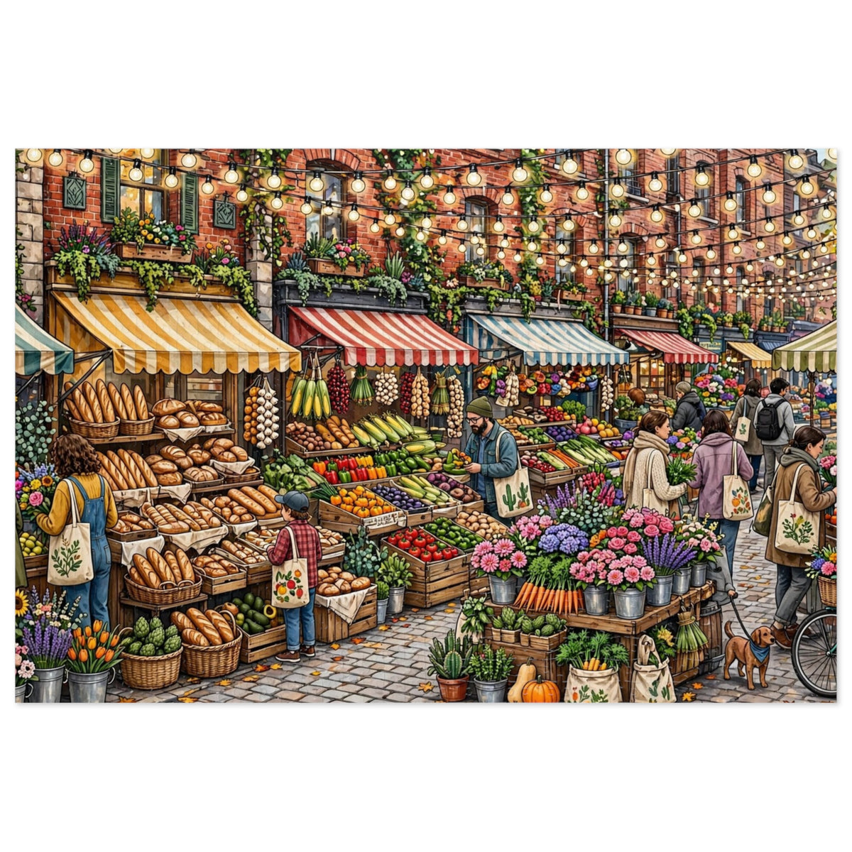 Farmers Market Day — 1000-Piece Jigsaw Puzzle in Tin Box