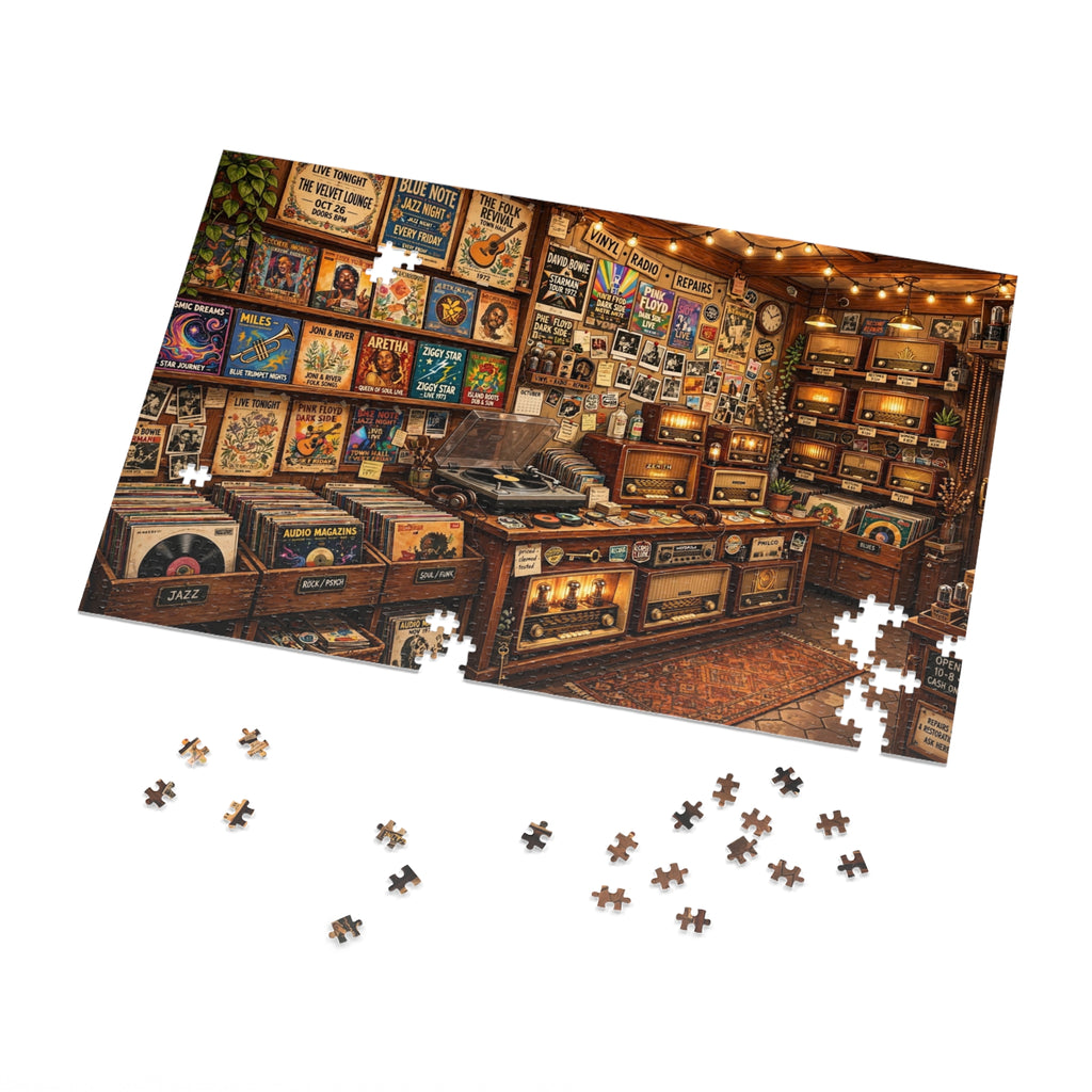 Vinyl & Radio Store — 1000-Piece Jigsaw Puzzle in Tin Box