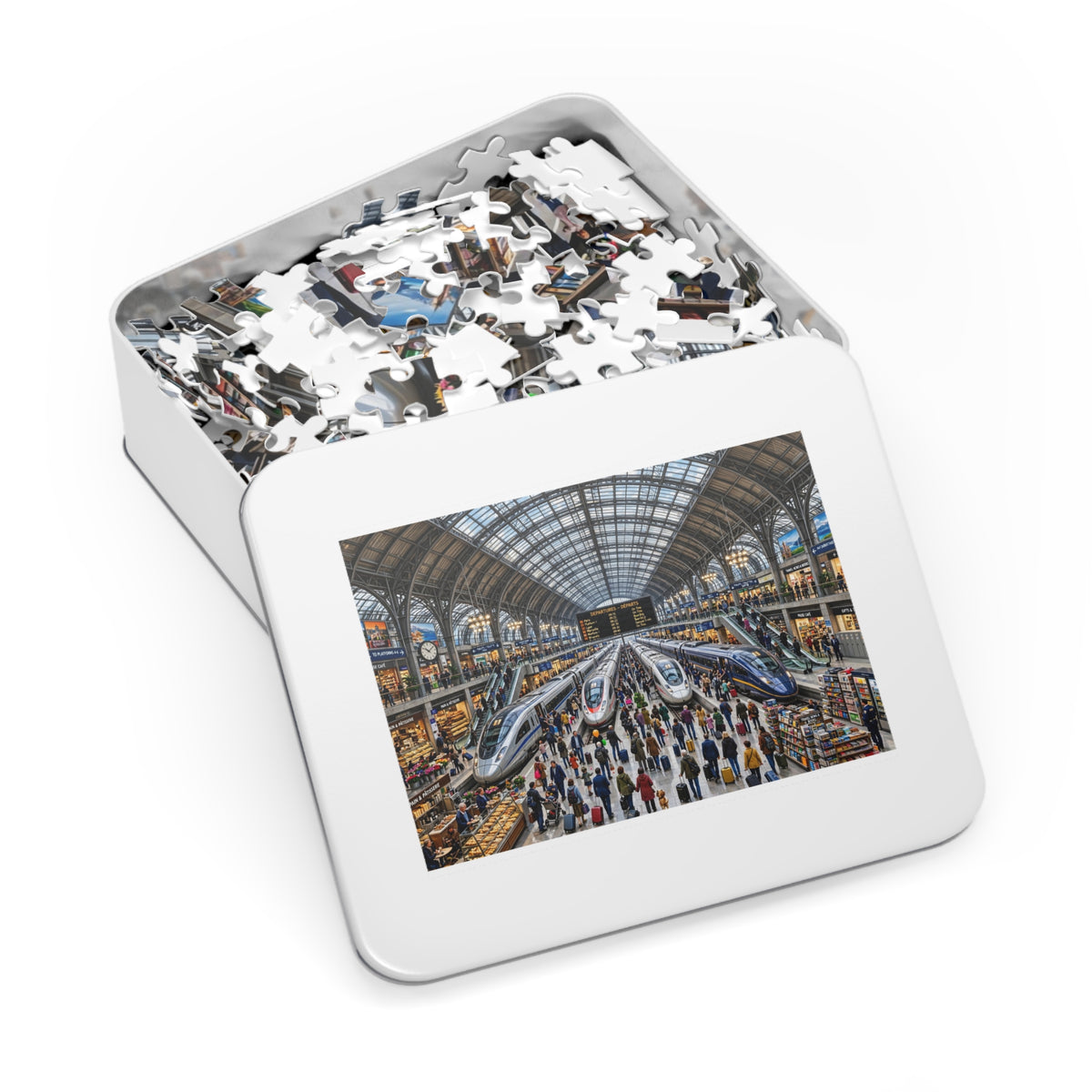 Grand Train Station — 1000-Piece Jigsaw Puzzle in Tin Box