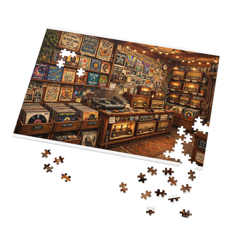 Vinyl & Radio Store — 1000-Piece Jigsaw Puzzle in Tin Box