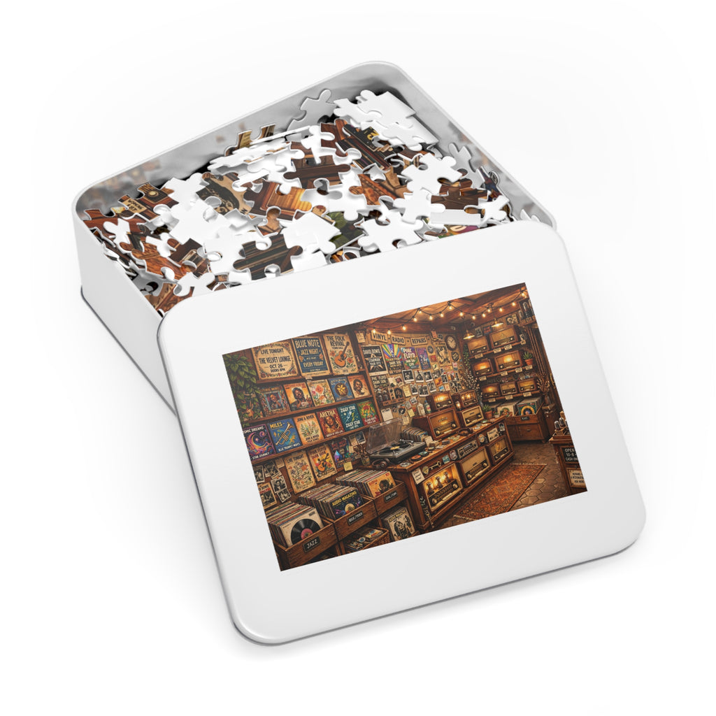 Vinyl & Radio Store — 1000-Piece Jigsaw Puzzle in Tin Box