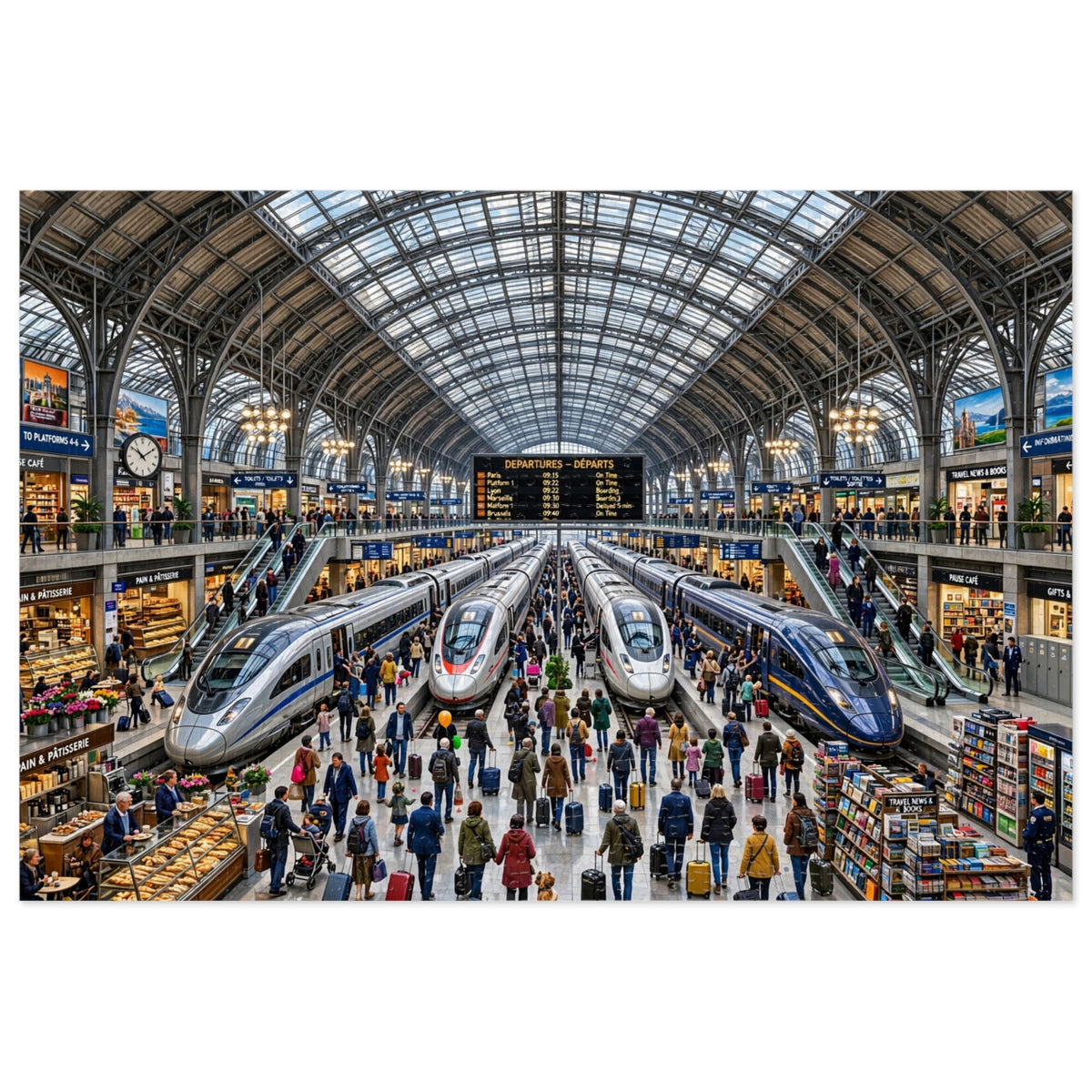 Grand Train Station — 1000-Piece Jigsaw Puzzle in Tin Box