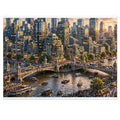 Skyscraper River at Golden Hour — 1000-Piece Jigsaw Puzzle in Tin Box