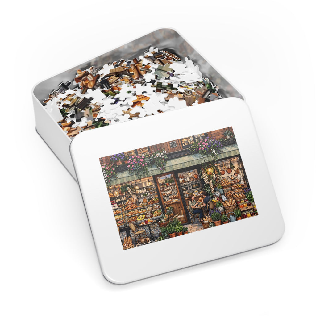 The Village Bakery — 1000-Piece Jigsaw Puzzle in Tin Box