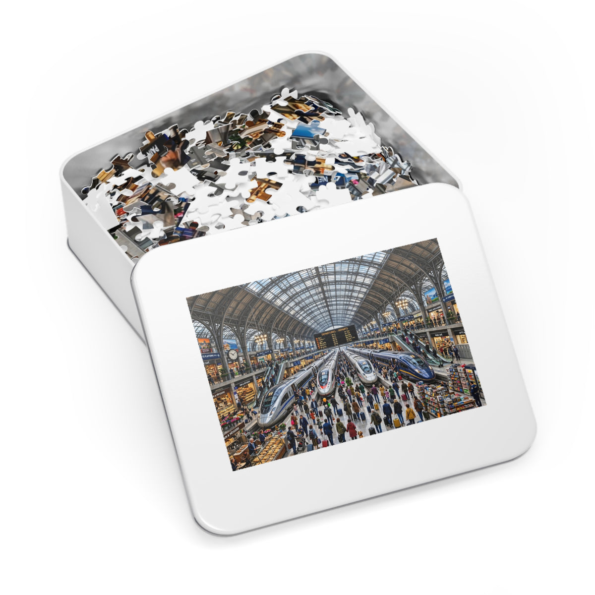 Grand Train Station — 1000-Piece Jigsaw Puzzle in Tin Box