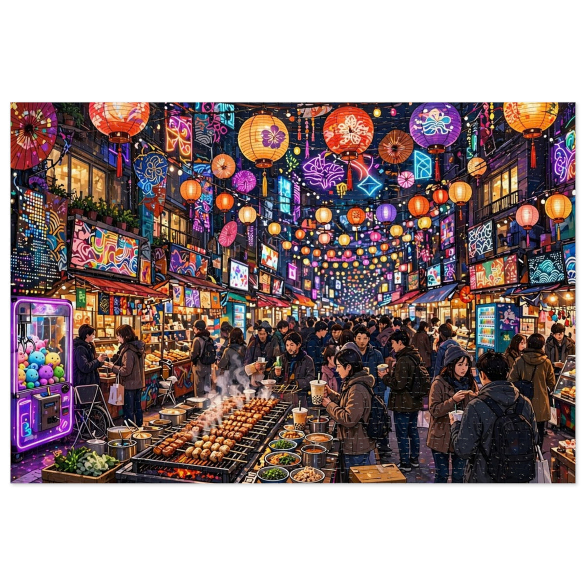 Tokyo Shopping Street — 1000-Piece Jigsaw Puzzle in Tin Box