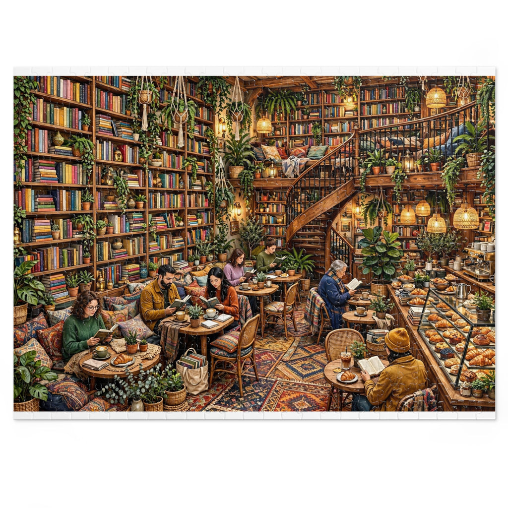 Bookstore Café — 1000-Piece Jigsaw Puzzle in Tin Box