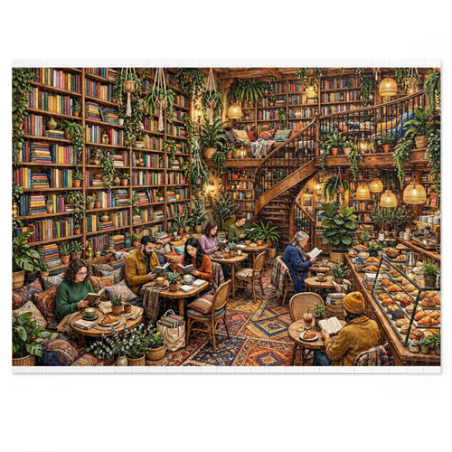Bookstore Café — 1000-Piece Jigsaw Puzzle in Tin Box
