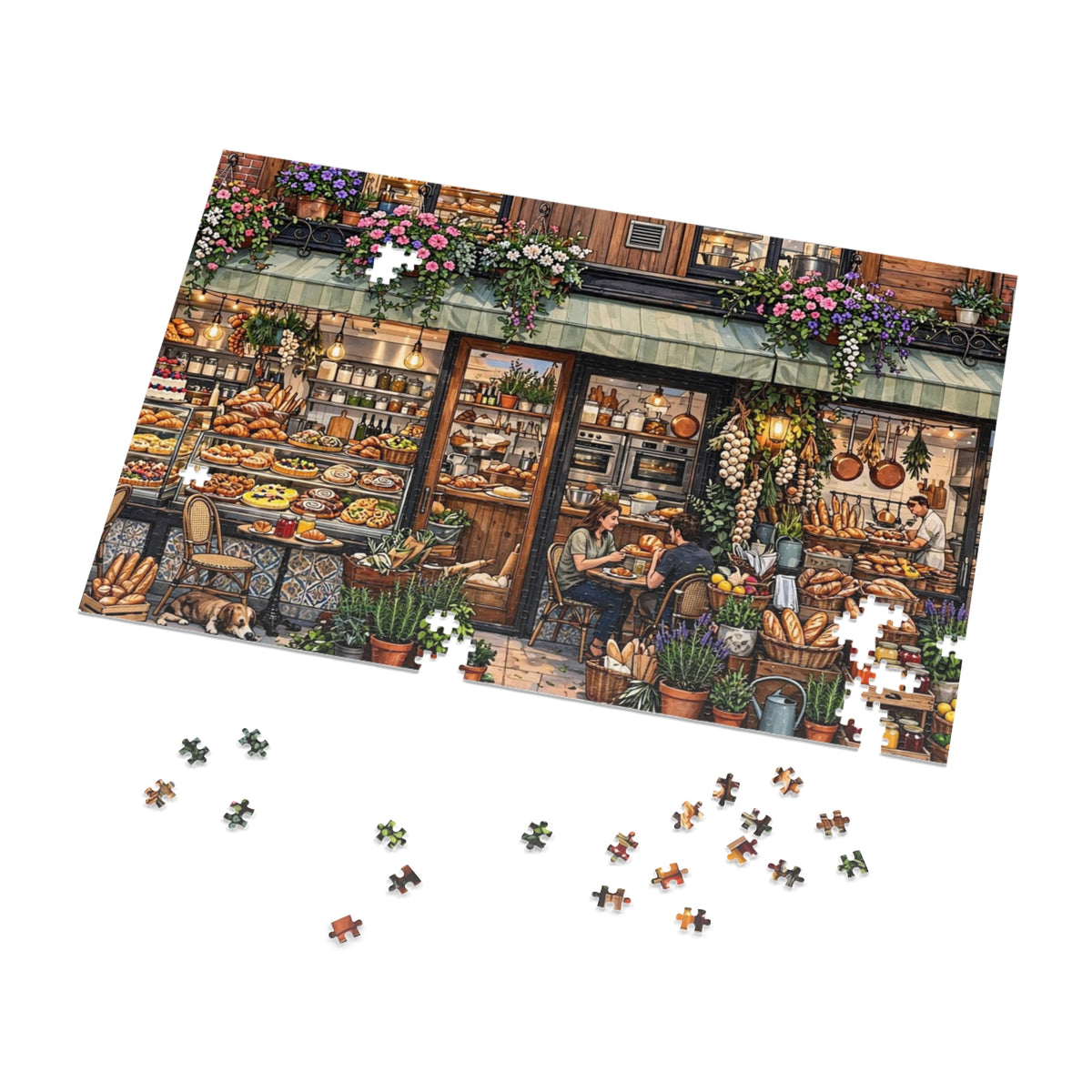 The Village Bakery — 1000-Piece Jigsaw Puzzle in Tin Box