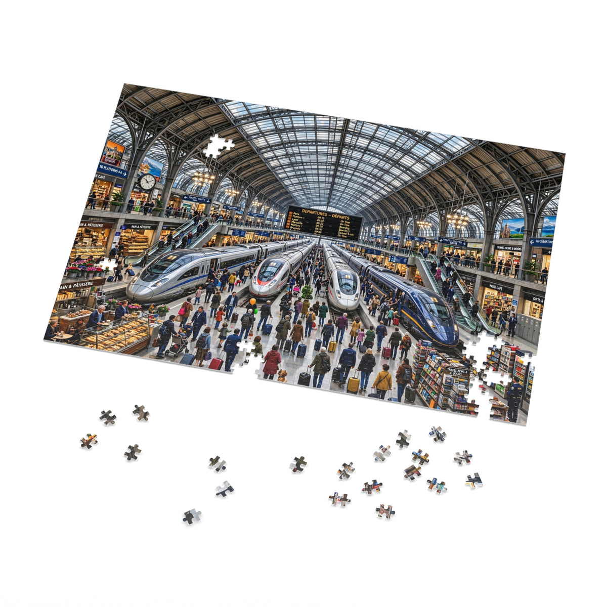 Grand Train Station — 1000-Piece Jigsaw Puzzle in Tin Box