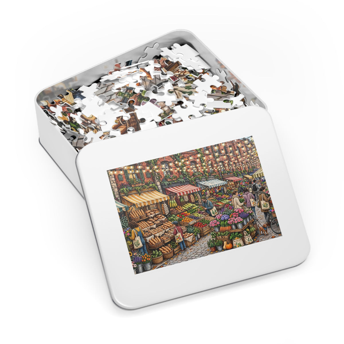 Farmers Market Day — 1000-Piece Jigsaw Puzzle in Tin Box