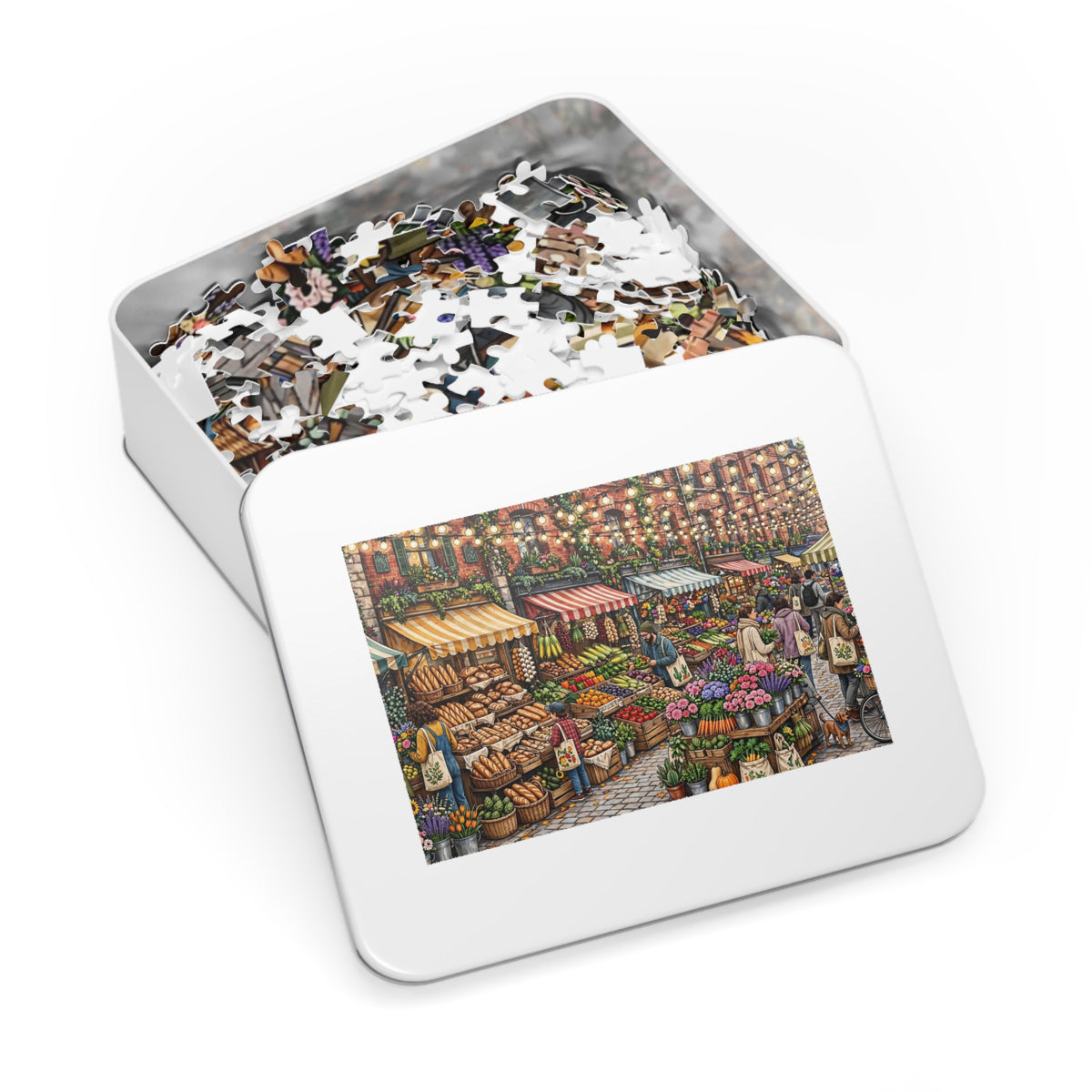 Farmers Market Day — 1000-Piece Jigsaw Puzzle in Tin Box