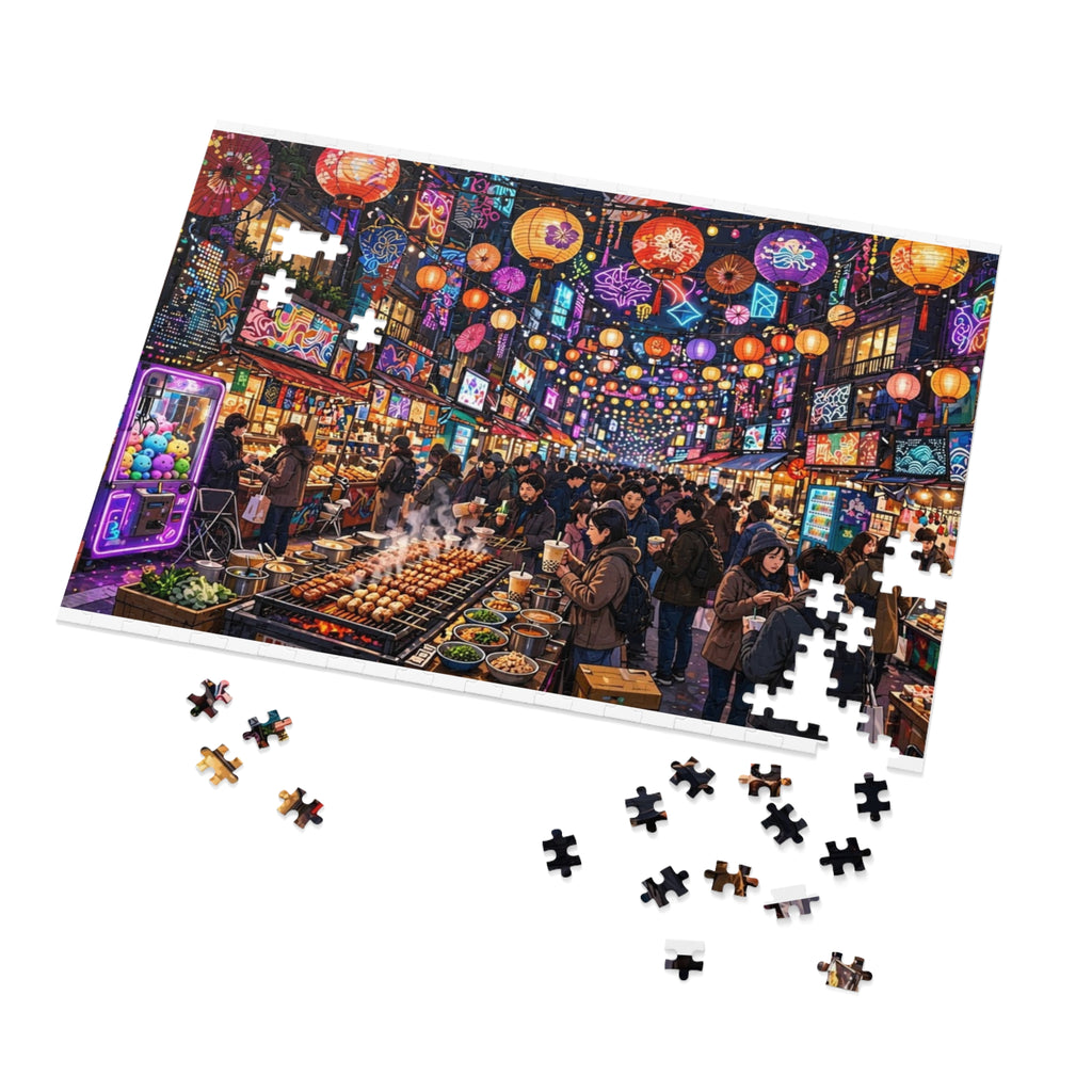 Tokyo Shopping Street — 1000-Piece Jigsaw Puzzle in Tin Box