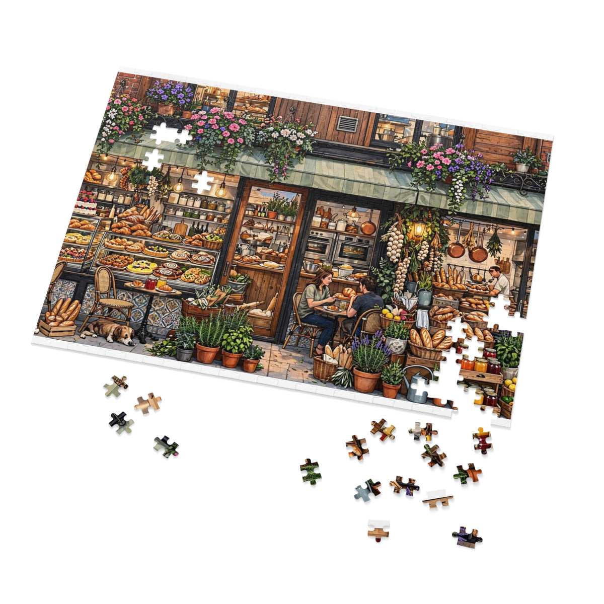 The Village Bakery — 1000-Piece Jigsaw Puzzle in Tin Box