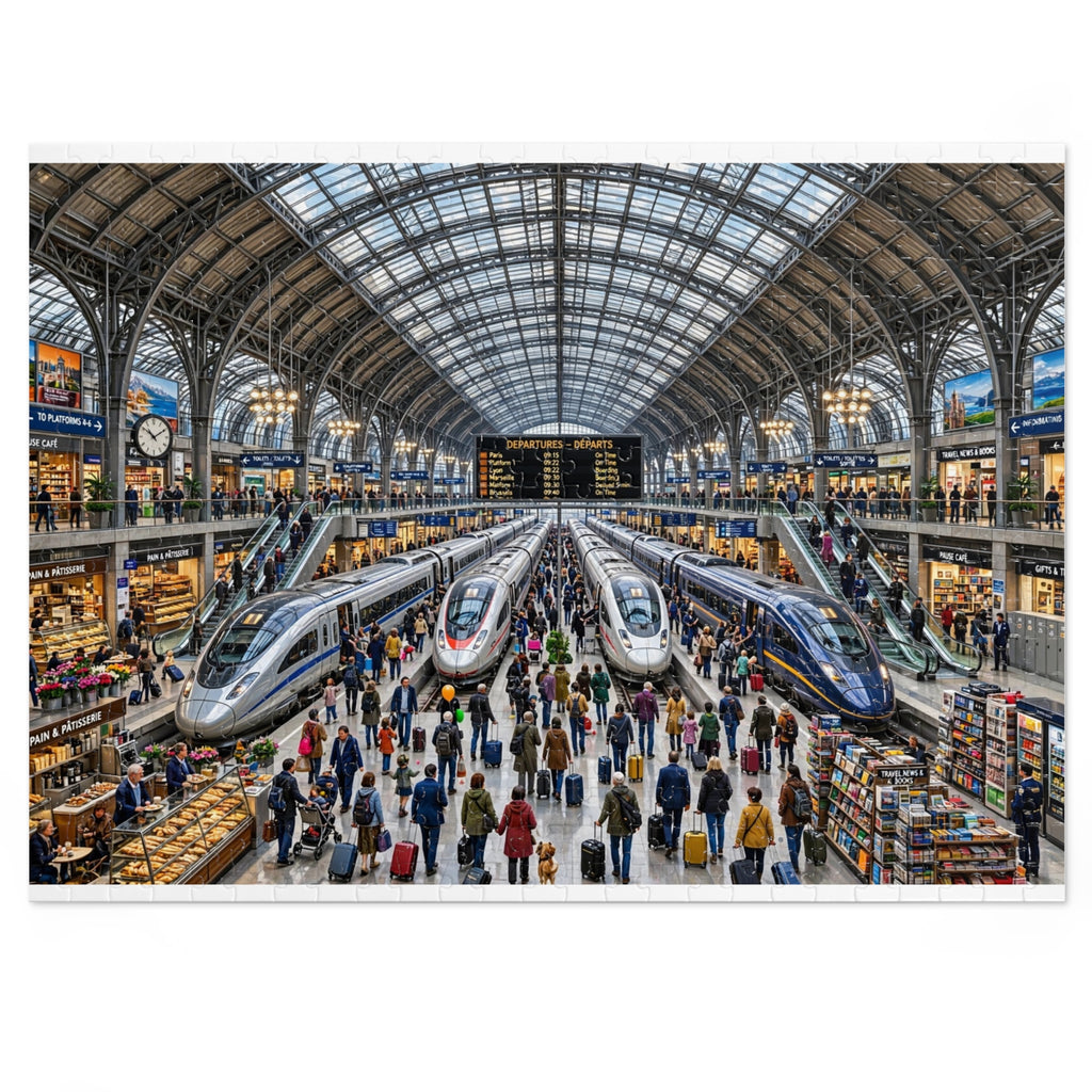 Grand Train Station — 1000-Piece Jigsaw Puzzle in Tin Box