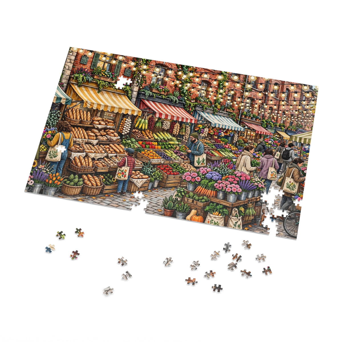 Farmers Market Day — 1000-Piece Jigsaw Puzzle in Tin Box