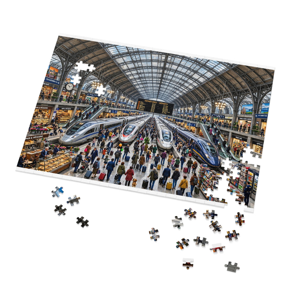 Grand Train Station — 1000-Piece Jigsaw Puzzle in Tin Box