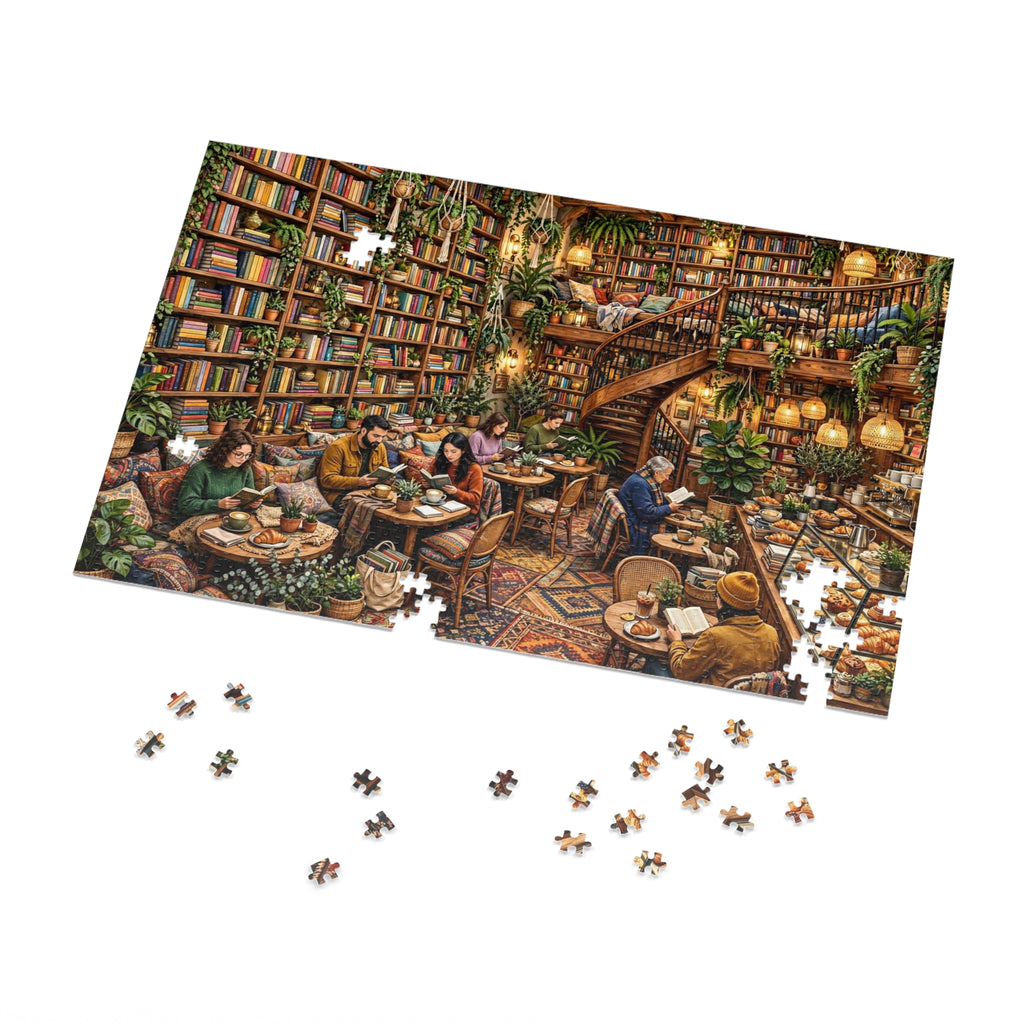 Bookstore Café — 1000-Piece Jigsaw Puzzle in Tin Box