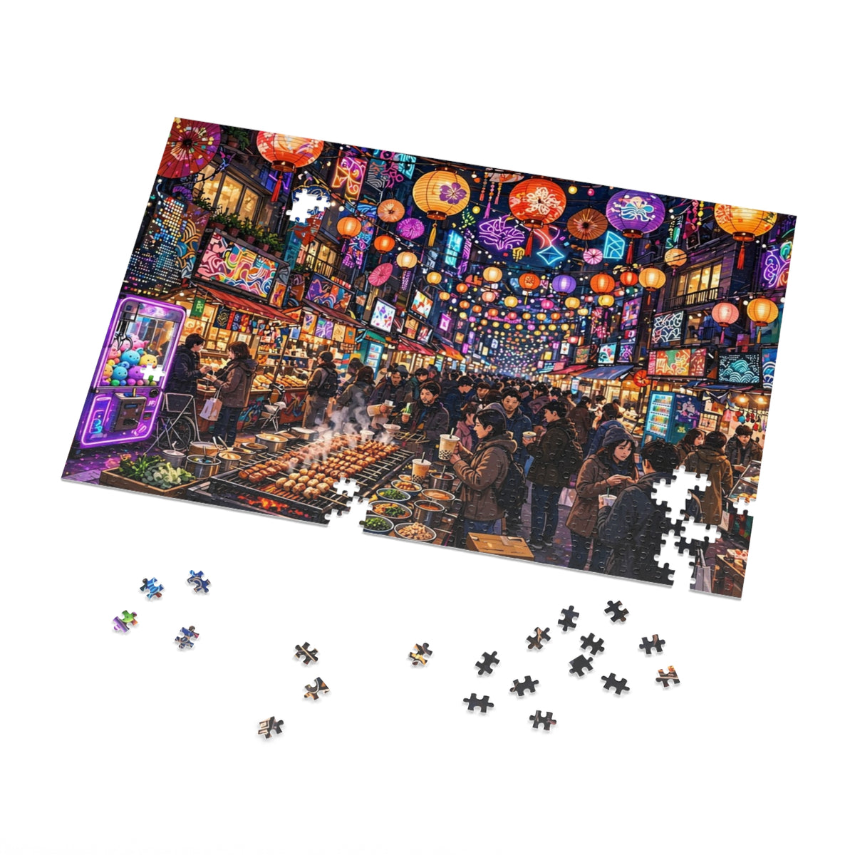 Tokyo Shopping Street — 1000-Piece Jigsaw Puzzle in Tin Box