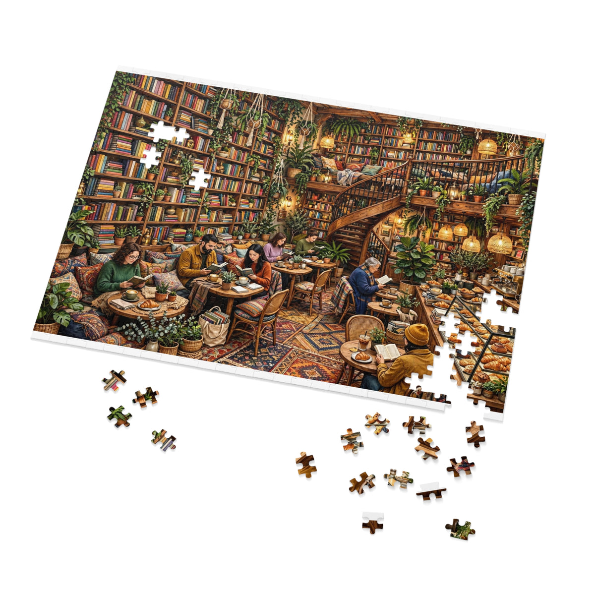 Bookstore Café — 1000-Piece Jigsaw Puzzle in Tin Box