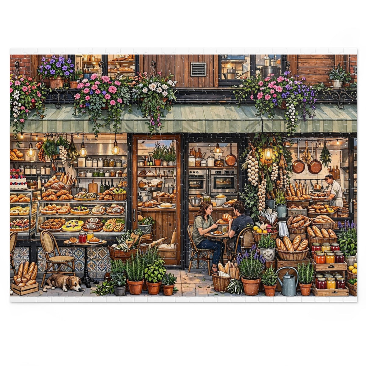 The Village Bakery — 1000-Piece Jigsaw Puzzle in Tin Box