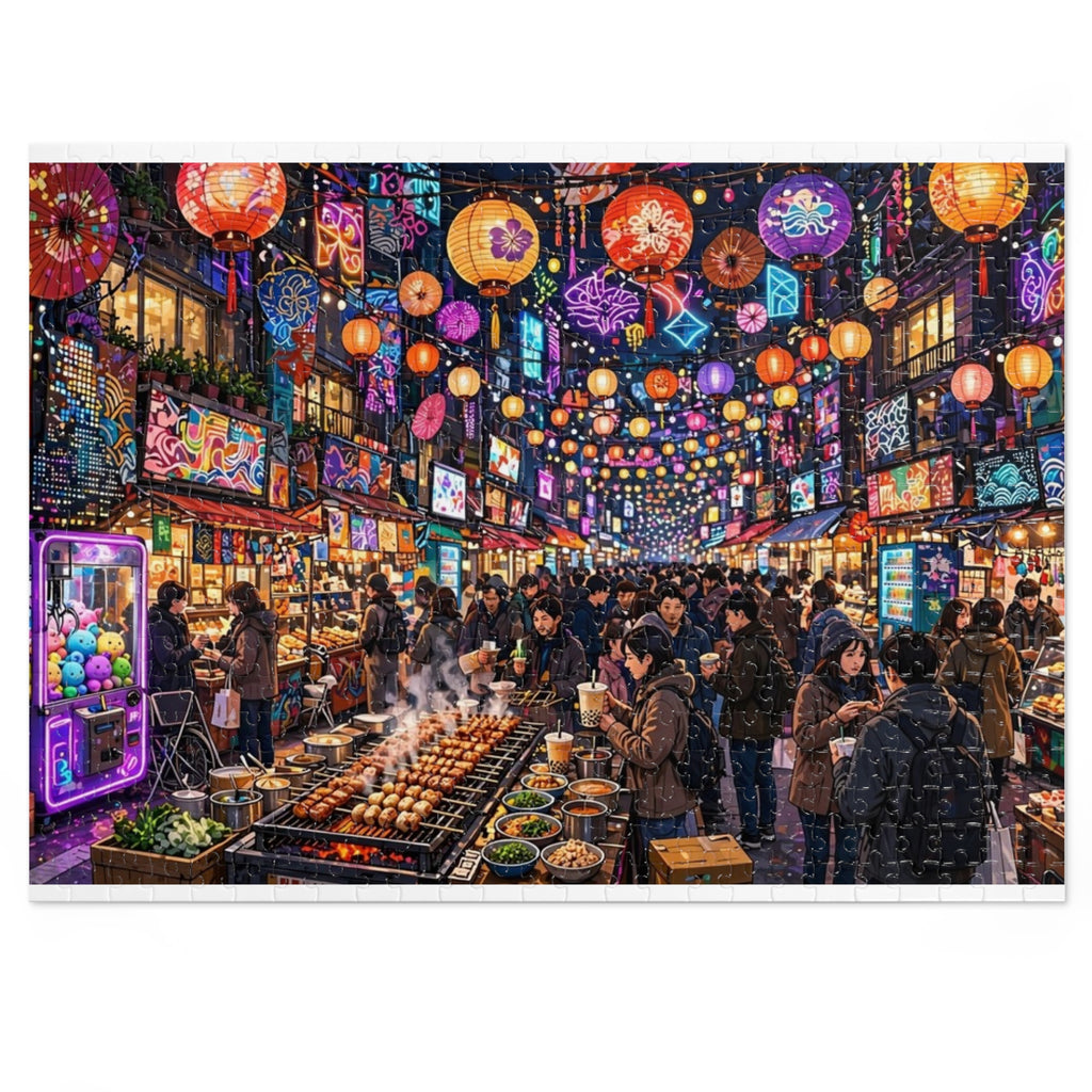 Tokyo Shopping Street — 1000-Piece Jigsaw Puzzle in Tin Box