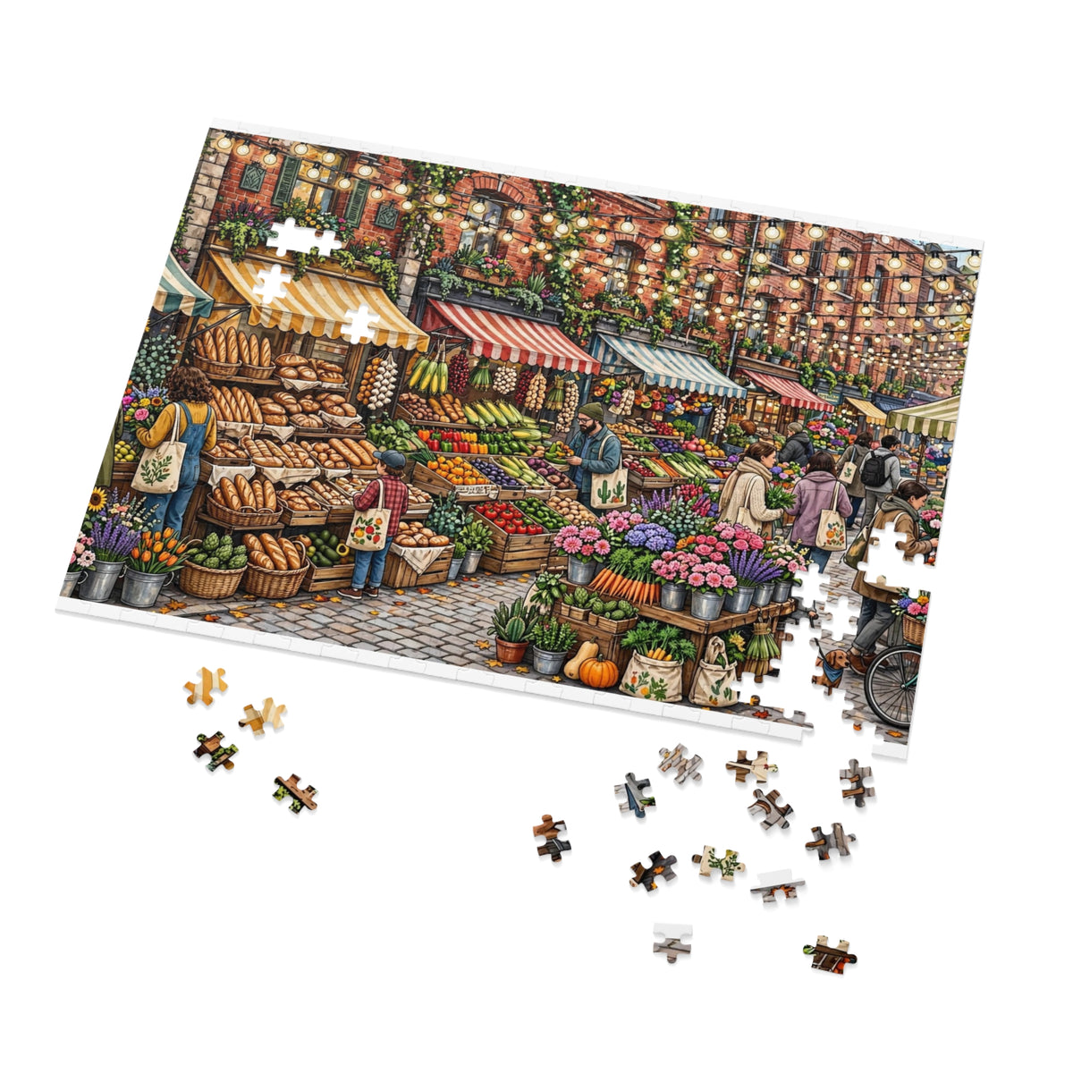 Farmers Market Day — 1000-Piece Jigsaw Puzzle in Tin Box
